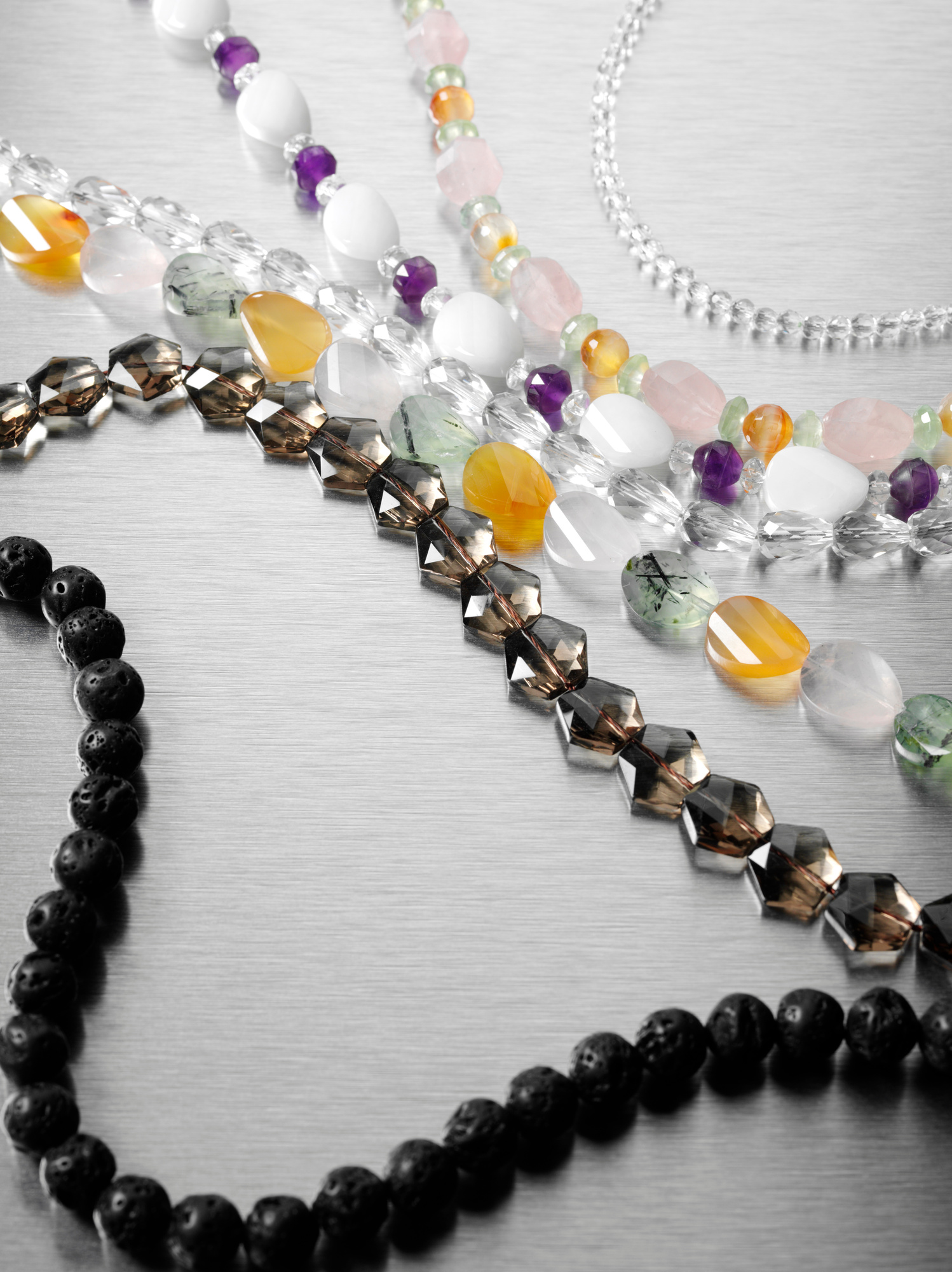 Strings of Semi Precious Stones